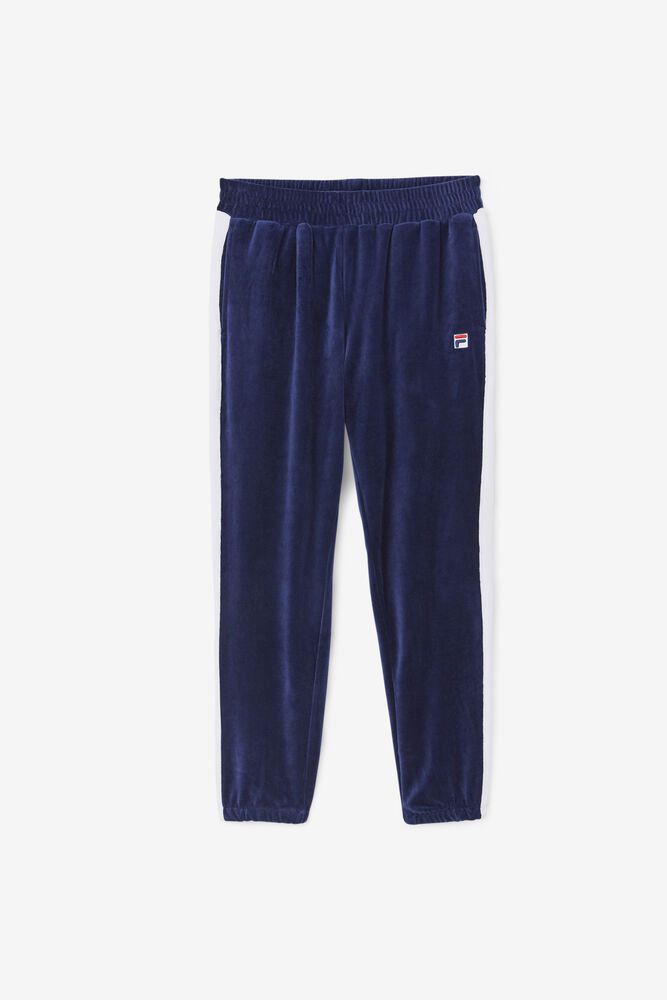 Fila Brice Velour Pants Navy - Mens - 30451CTHE